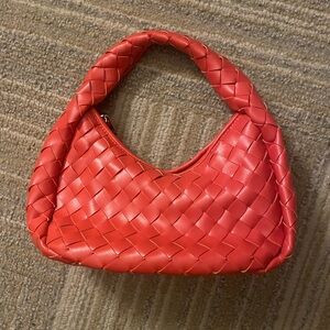 Anthropologie woven leather bag